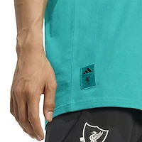 T-shirt adidas vert Liverpool à trois bandes pour homme