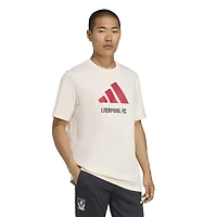 T-shirt adidas blanc Liverpool à trois bandes pour homme