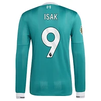 maillot de joueur à manches longues adidas Alexander Isak vert Liverpool 2025/26 pour homme, troisième authentique