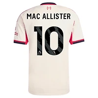 Men's adidas Alexis Mac Allister White Liverpool 2025/26 Away Replica Player Jersey
