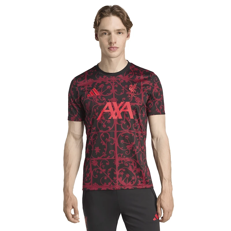 Men's adidas Black Liverpool 2025/26 AEROREADY Pre-Match Top