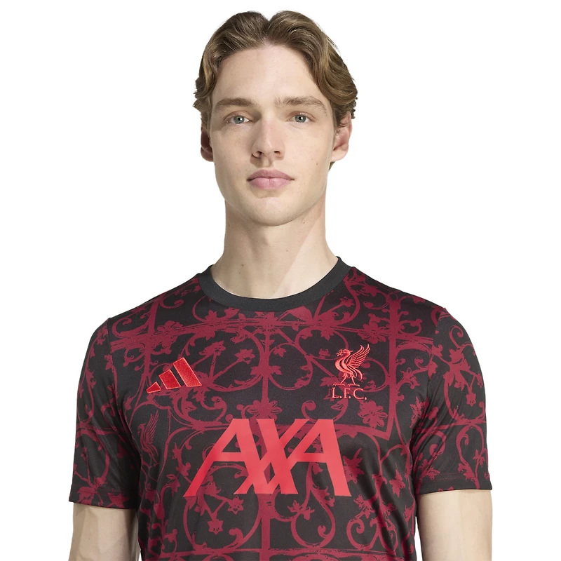 Haut d'avant-match adidas Liverpool 2025/26 AEROREADY noir pour homme