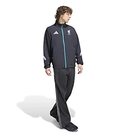 Veste zippée adidas Liverpool noire pour homme, modèle 2025/26 Club Anthem