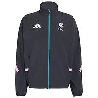 Men's adidas Black Liverpool 2025/26 Club Anthem Full-Zip Jacket