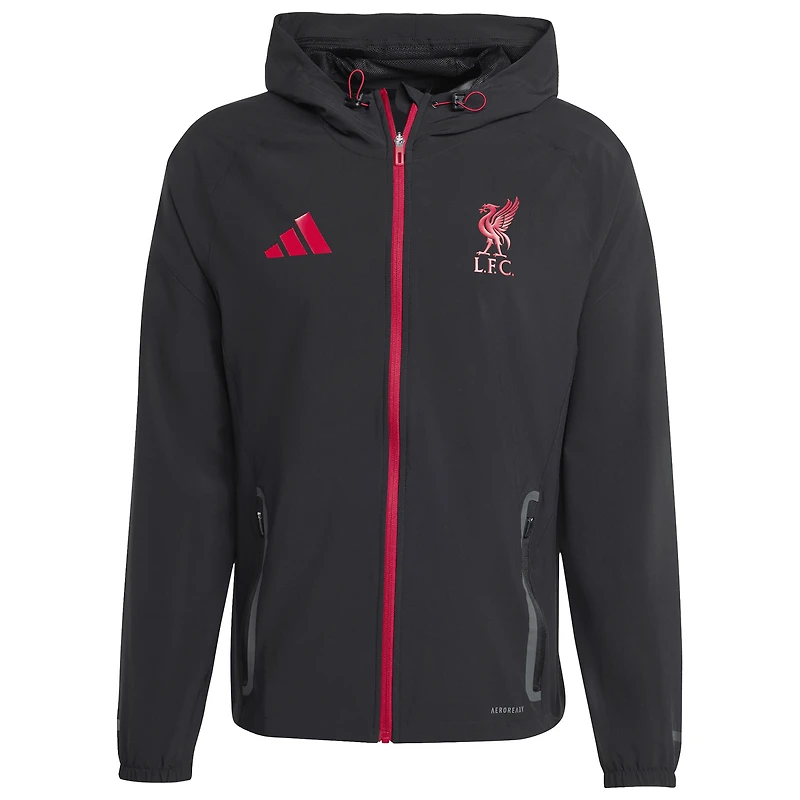 Men's adidas Black Liverpool 2025/26 Tiro Vis Tech Travel Jacket