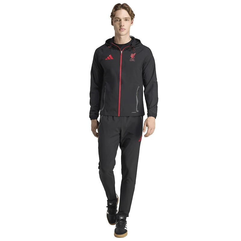 Men's adidas Black Liverpool 2025/26 Tiro Vis Tech Travel Jacket