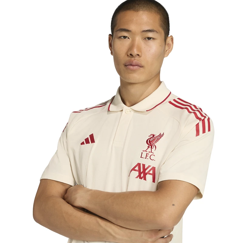 Men's adidas Cream Liverpool 2025/26 Training Polo
