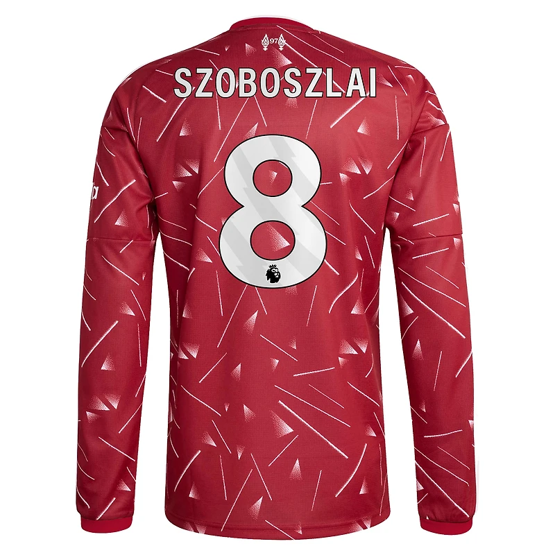 Men's adidas Dominik Szoboszlai Red Liverpool 2026/27 Home Replica Long Sleeve Jersey