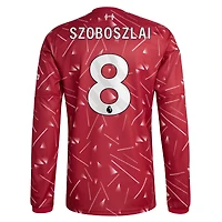 Men's adidas Dominik Szoboszlai Red Liverpool 2026/27 Home Replica Long Sleeve Jersey