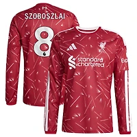 Men's adidas Dominik Szoboszlai Red Liverpool 2026/27 Home Replica Long Sleeve Jersey