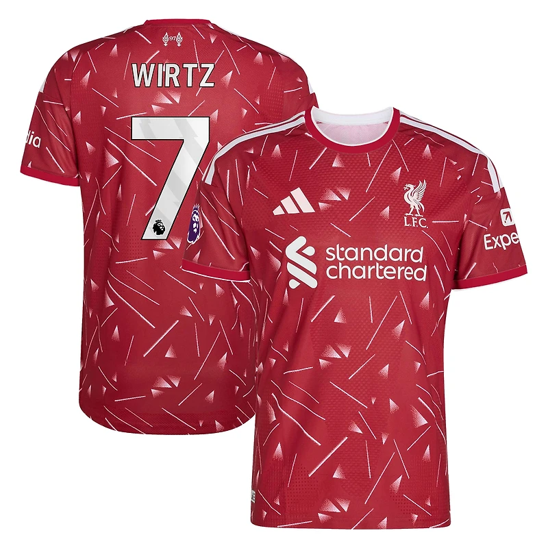 Men's adidas Florian Wirtz Red Liverpool 2026/27 Home On-Field Authentic Jersey