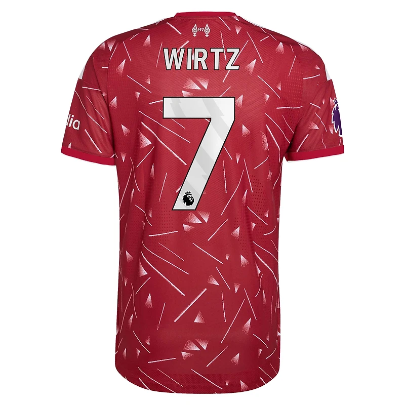 Maillot domicile authentique adidas Florian Wirtz rouge Liverpool 2026/27 pour homme