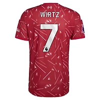Maillot domicile authentique adidas Florian Wirtz rouge Liverpool 2026/27 pour homme