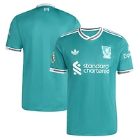 Men's adidas  Green Liverpool 2025/26 Third Authentic Jersey with Patch
