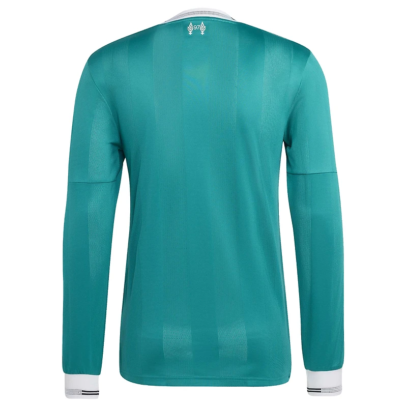 Maillot adidas vert Liverpool 2025/26 Third Authentic à manches longues pour homme