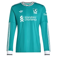 Men's adidas  Green Liverpool 2025/26 Third Replica Long Sleeve Jersey