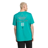 T-shirt graphique adidas vert Liverpool Terrace Icons Collection pour homme