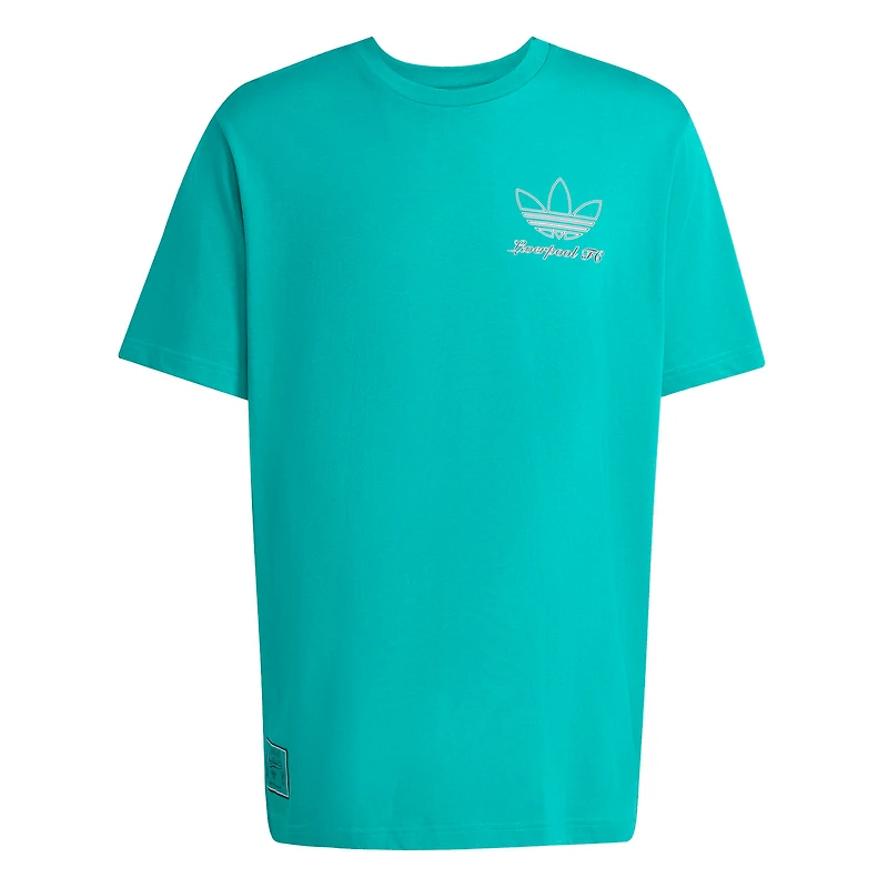 T-shirt graphique adidas vert Liverpool Terrace Icons Collection pour homme