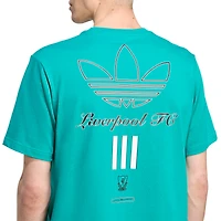 T-shirt graphique adidas vert Liverpool Terrace Icons Collection pour homme