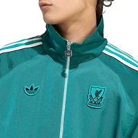 Veste demi-zip adidas verte Liverpool Terrace Icons pour homme