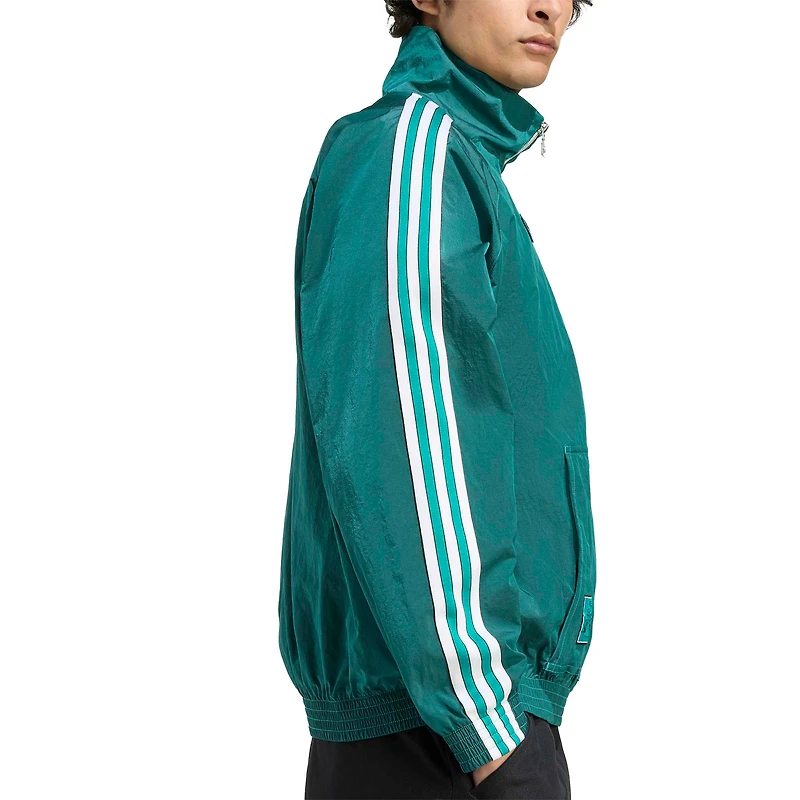 Veste demi-zip adidas verte Liverpool Terrace Icons pour homme