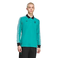 Men's adidas Green Liverpool Terrace Icons Long Sleeve Polo