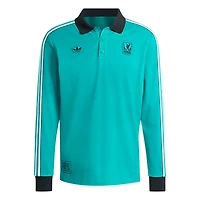 Polo à manches longues adidas Liverpool Terrace Icons vert pour homme