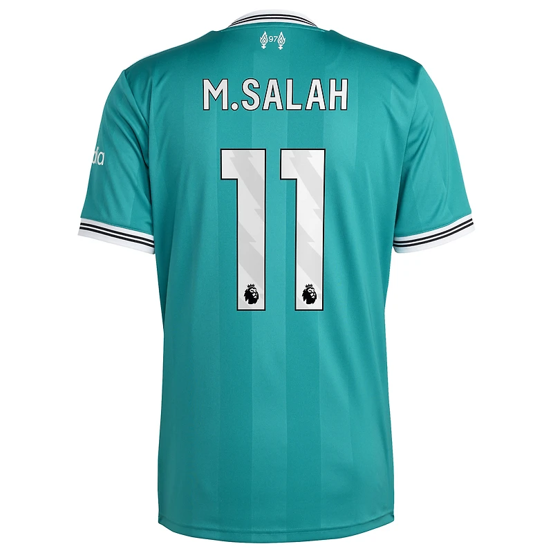 Men's adidas Mohamed Salah Green Liverpool 2025/26 Third Replica Player Jersey