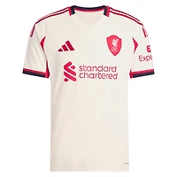 Men's adidas Mohamed Salah White Liverpool 2025/26 Away Replica Player Jersey