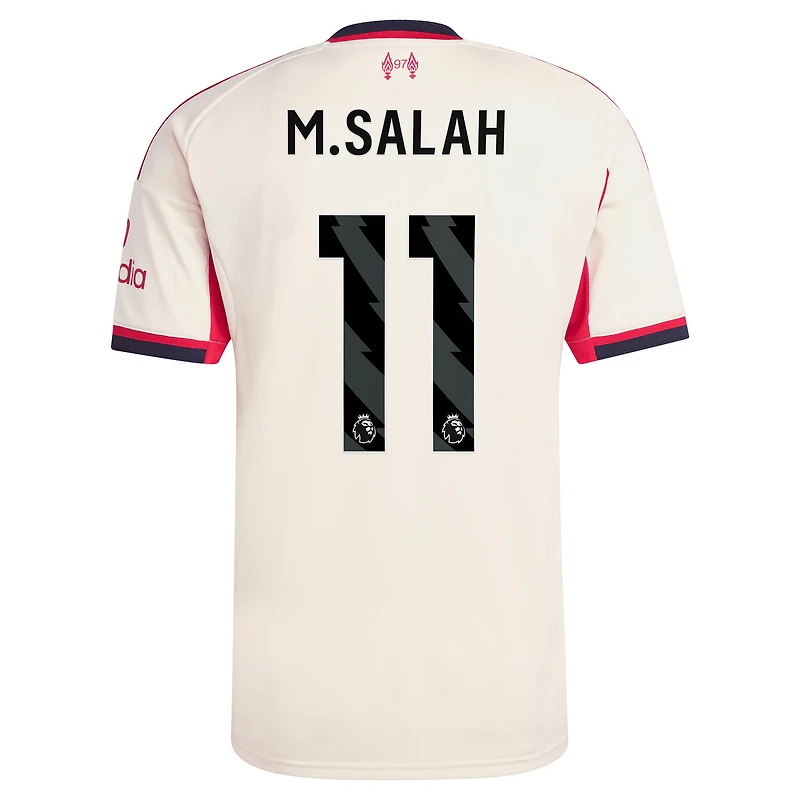 Men's adidas Mohamed Salah White Liverpool 2025/26 Away Replica Player Jersey