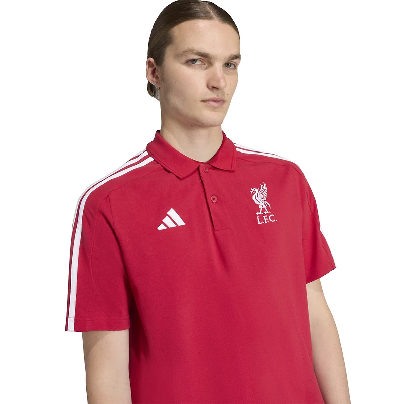 Polo adidas rouge Liverpool DNA pour homme