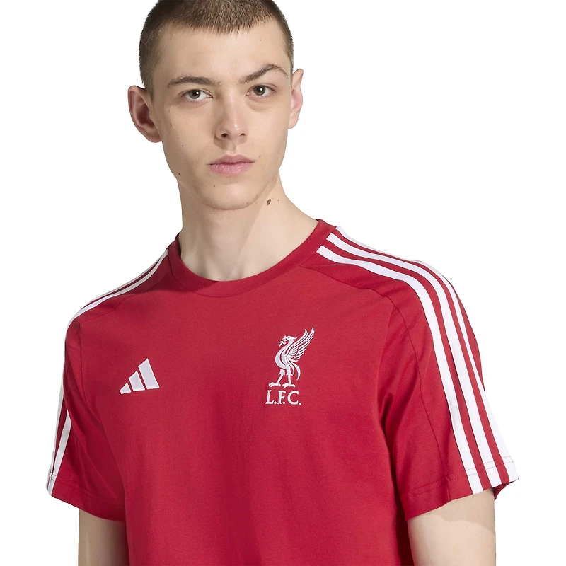 T-shirt adidas rouge Liverpool DNA pour homme