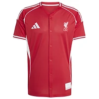 Men's adidas  Red Liverpool Full-Button Baseball Jersey