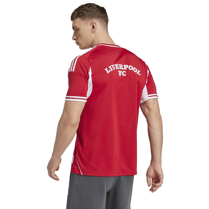 Maillot de baseball rouge adidas Liverpool à boutons pour homme