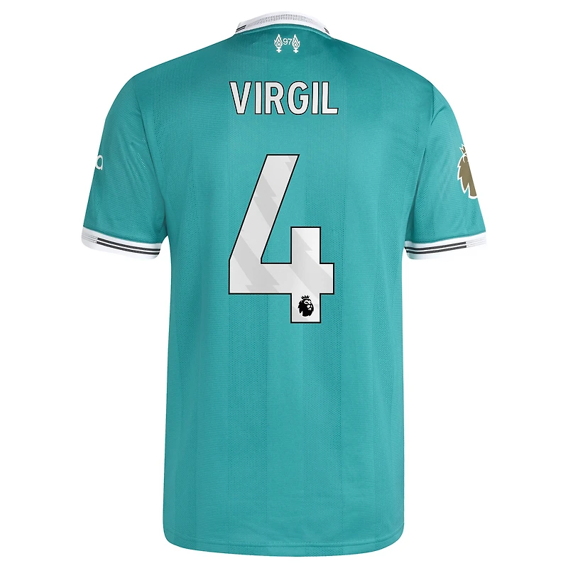 Men's adidas Virgil van Dijk Green Liverpool 2025/26 Third Authentic Player Jersey