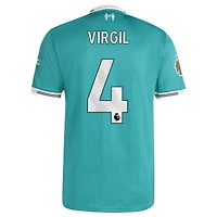Men's adidas Virgil van Dijk Green Liverpool 2025/26 Third Authentic Player Jersey