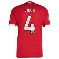 Men's adidas Virgil van Dijk Red Liverpool 2025/26 Home Authentic Jersey