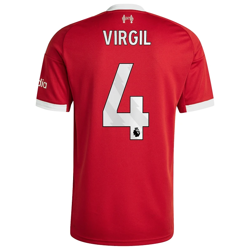 Men's adidas Virgil van Dijk Red Liverpool 2025/26 Home Replica Jersey
