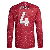 Men's adidas Virgil van Dijk Red Liverpool 2026/27 Home Replica Long Sleeve Jersey