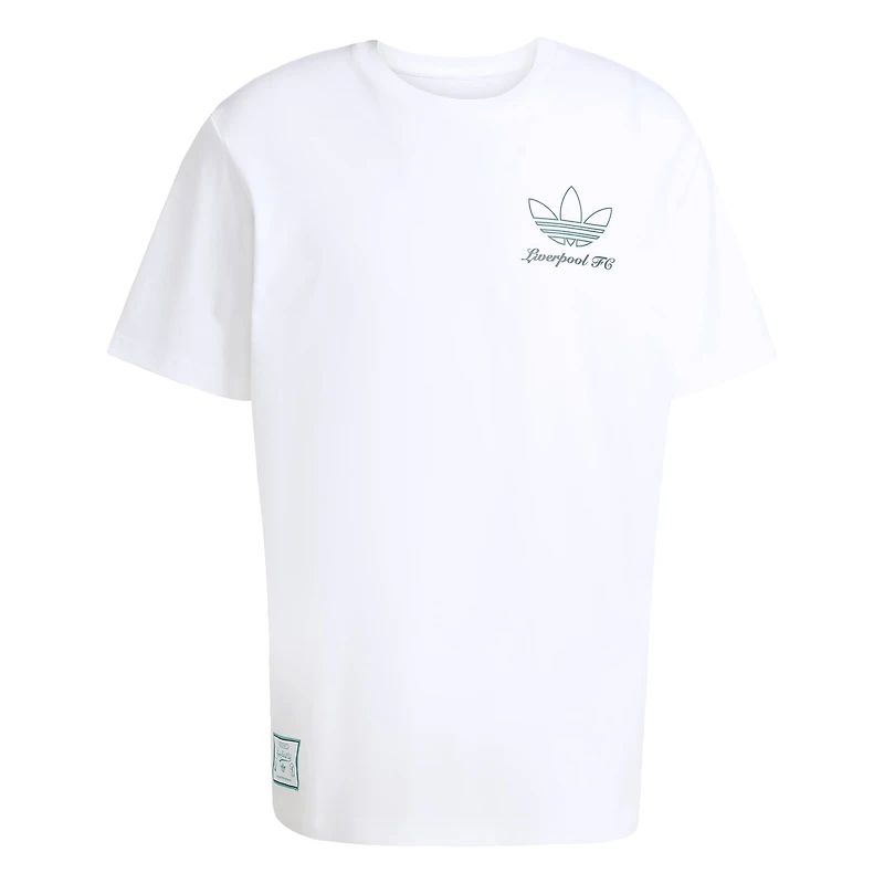 T-shirt graphique blanc adidas Liverpool Terrace Icons Collection pour homme