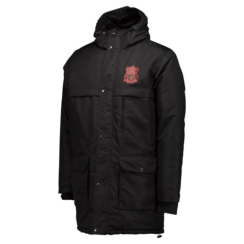 Men's Black Liverpool Winter Field Park Full-Zip Hoodie Jacket