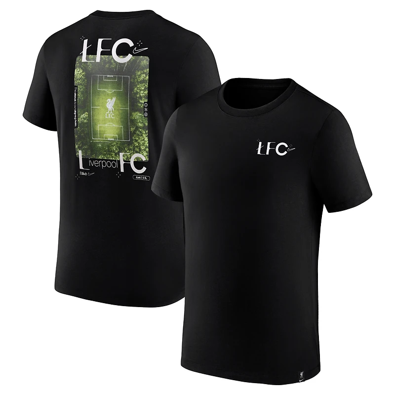 T-shirt Nike noir avec photo Liverpool pour homme