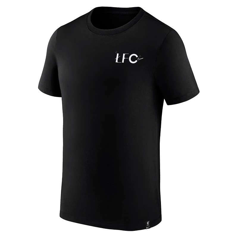 T-shirt Nike noir avec photo Liverpool pour homme