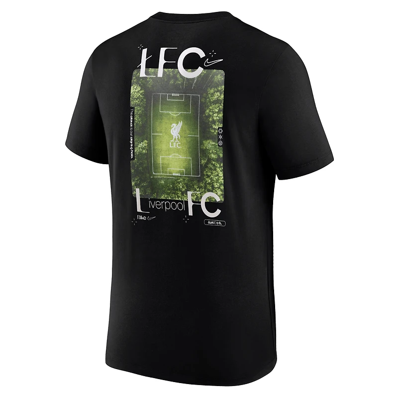 T-shirt Nike noir avec photo Liverpool pour homme