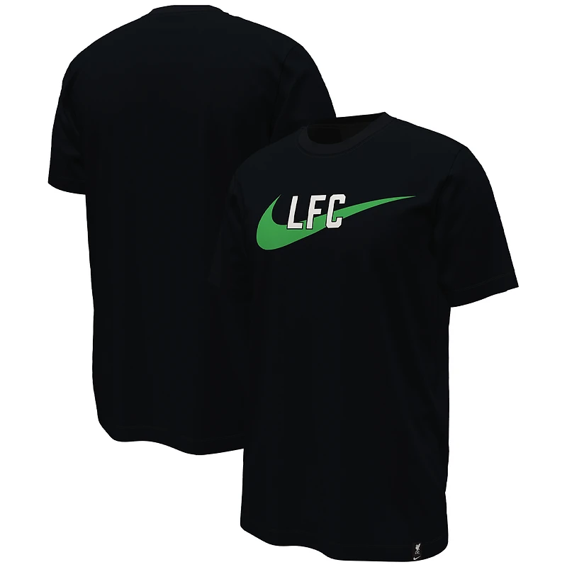 T-shirt Nike Liverpool Swoosh noir pour homme