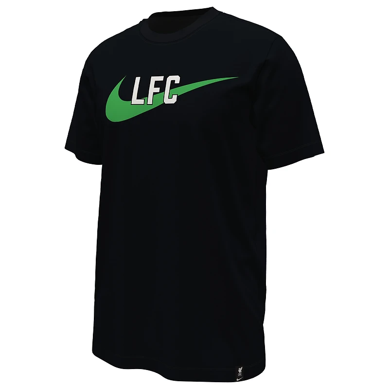 T-shirt Nike Liverpool Swoosh noir pour homme