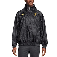 Veste anorak demi-zip Nike Liverpool Windrunner noire pour homme