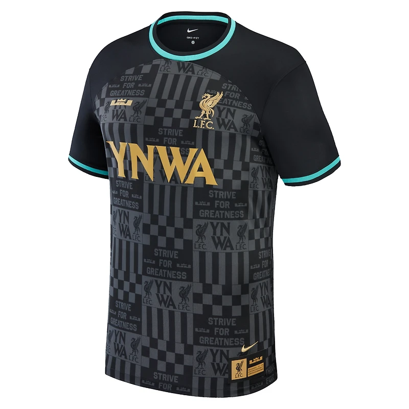 Maillot Nike noir Liverpool x LeBron James Collection 2023/24 Stadium Replica pour homme