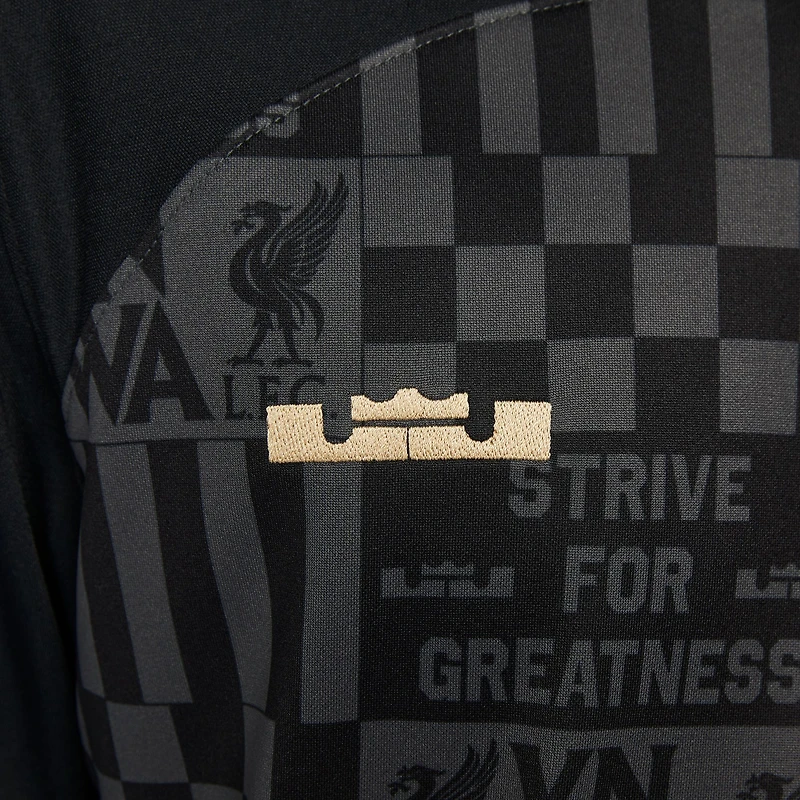 Maillot Nike noir Liverpool x LeBron James Collection 2023/24 Stadium Replica pour homme