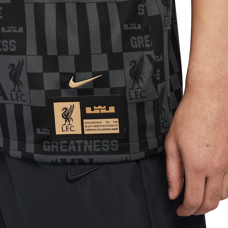 Maillot Nike noir Liverpool x LeBron James Collection 2023/24 Stadium Replica pour homme